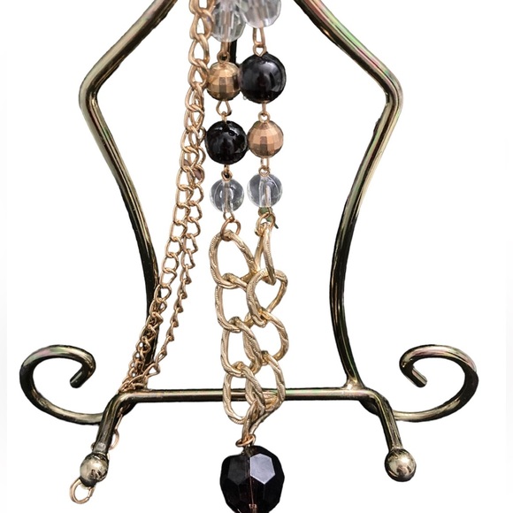 Vintage Beaded Purple Crystal Pendant Necklace - Picture 5 of 14